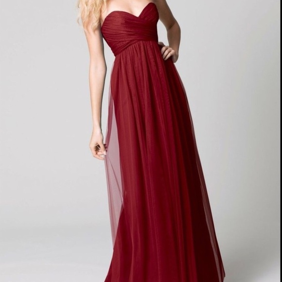Amsale Dresses & Skirts - AMSALE 100% Silk G629C LONG BRIDESMAID DRESS New